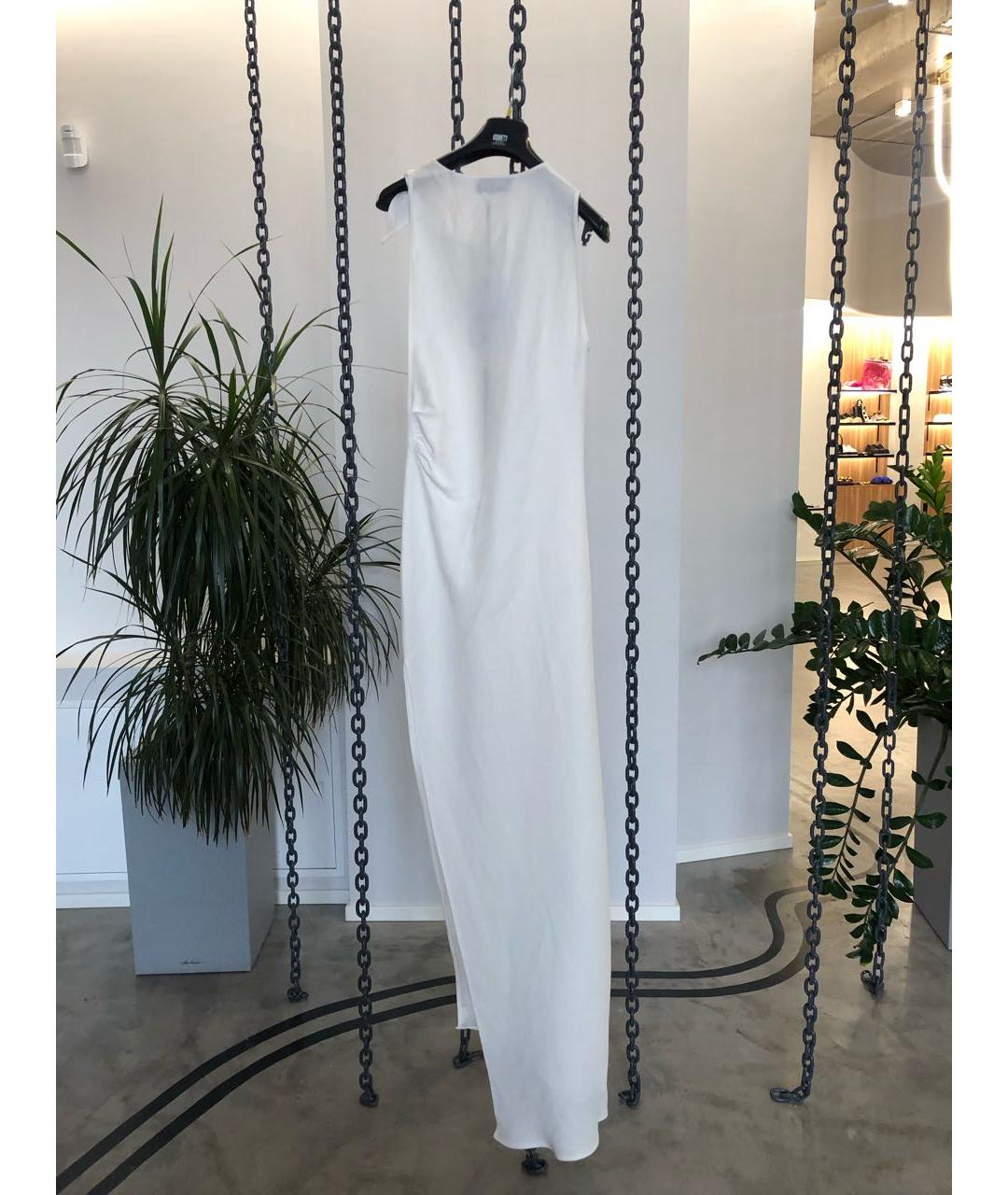 MSGM Белое льняное повседневное платье, фото 2