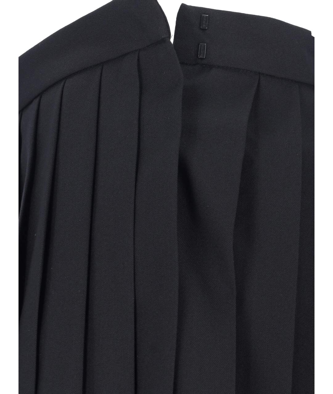 BALENCIAGA Черная шерстяная юбка мини, фото 4