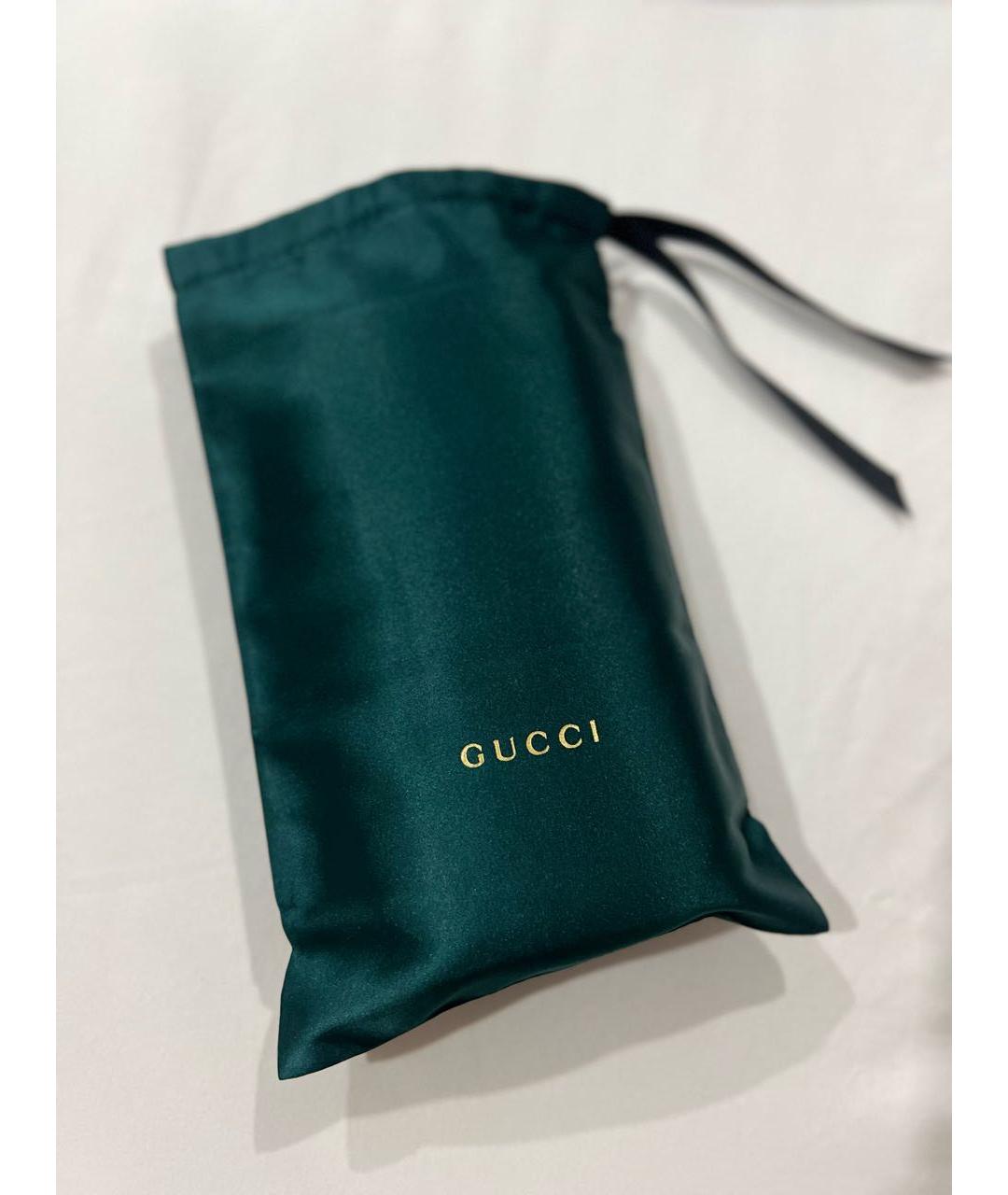 GUCCI Золотые металлические солнцезащитные очки, фото 5