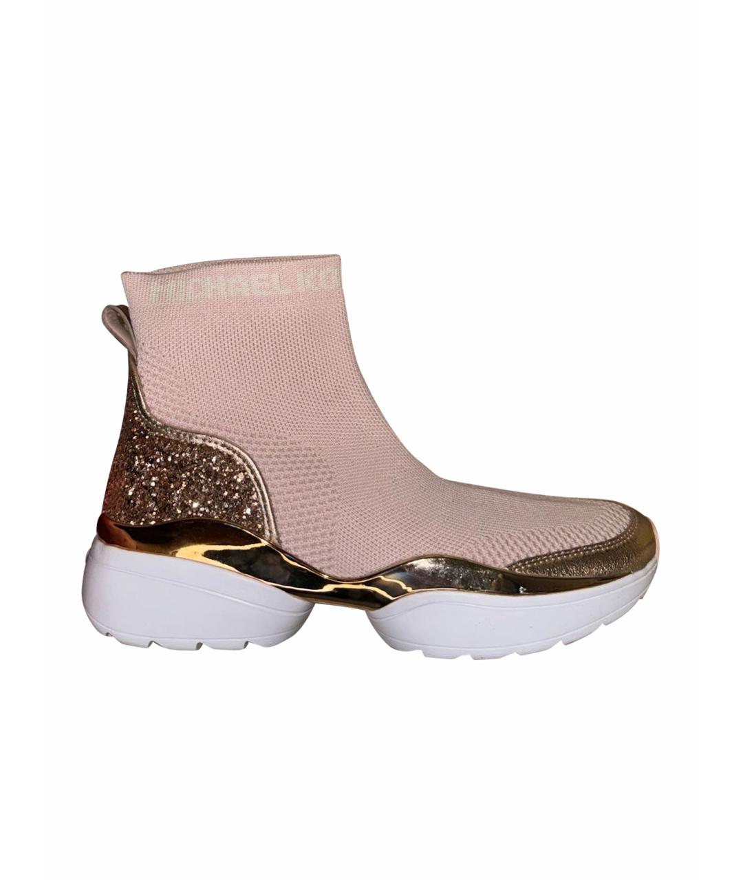 MICHAEL KORS Розовые текстильные кроссовки, фото 1