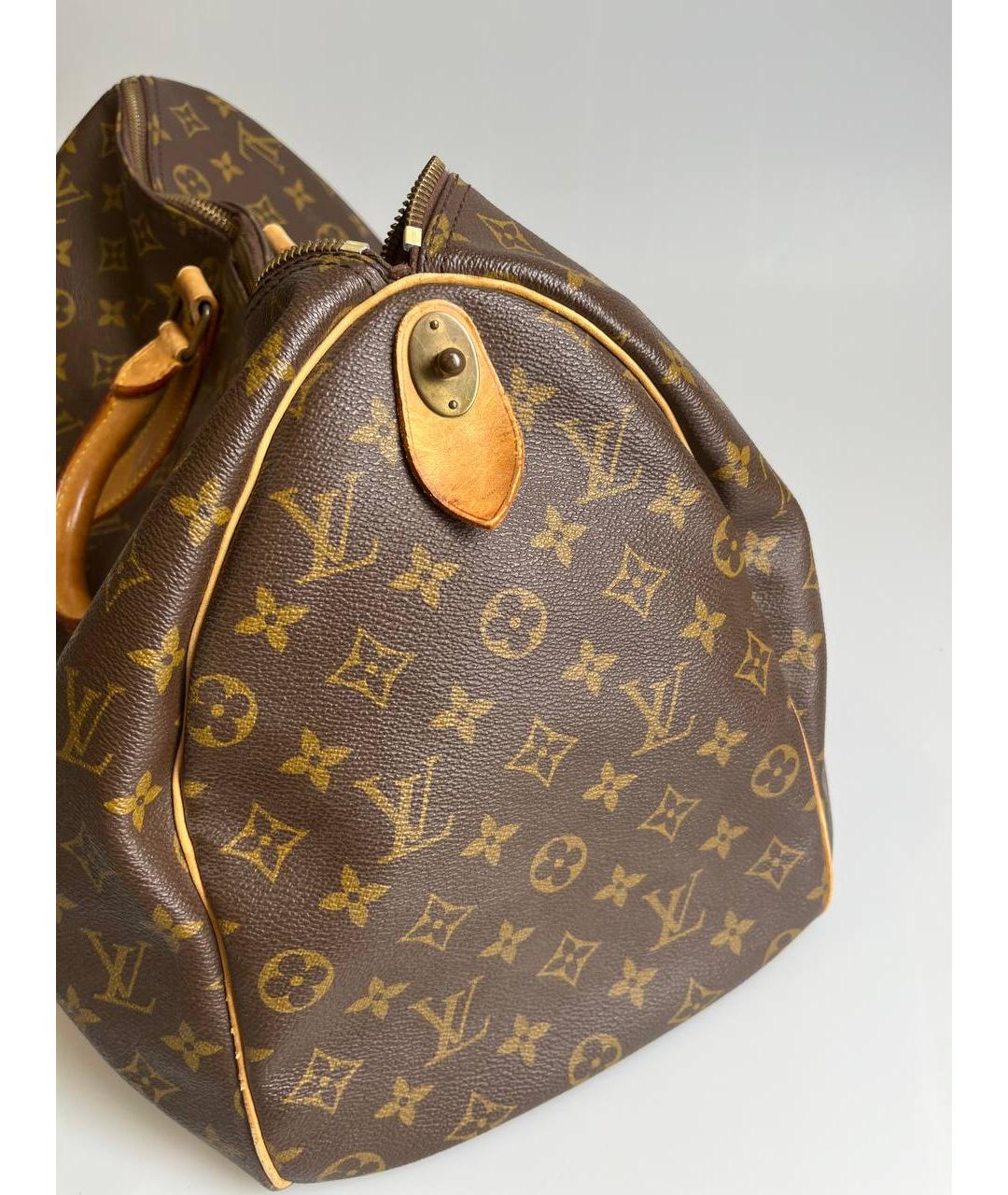 LOUIS VUITTON Коричневая кожаная дорожная/спортивная сумка, фото 2