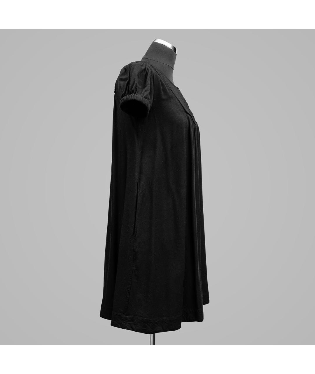 BURBERRY Черное вискозное повседневное платье, фото 6
