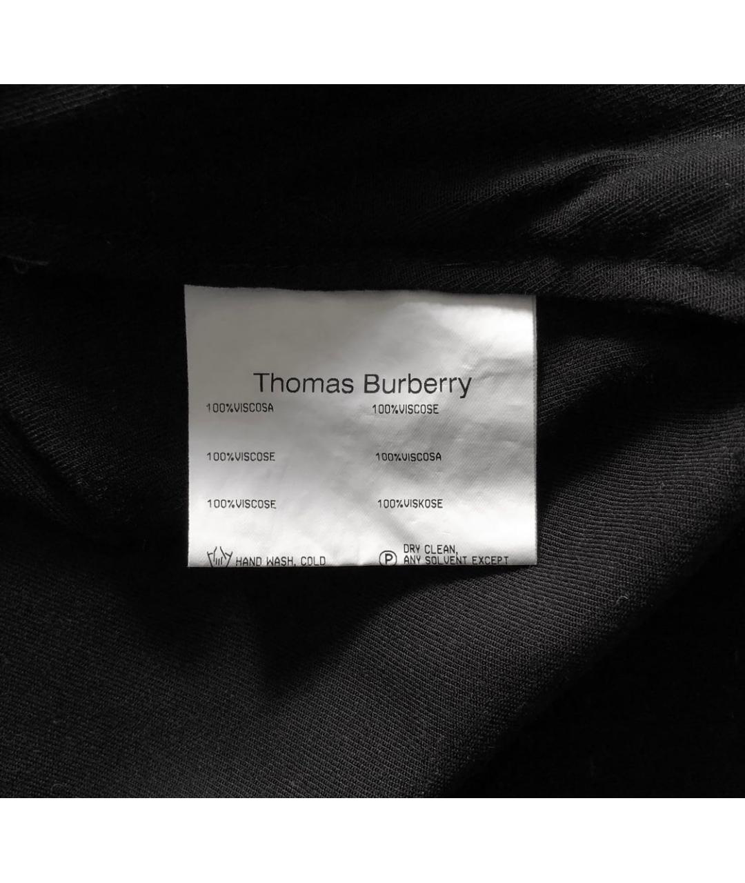 BURBERRY Черное вискозное повседневное платье, фото 7