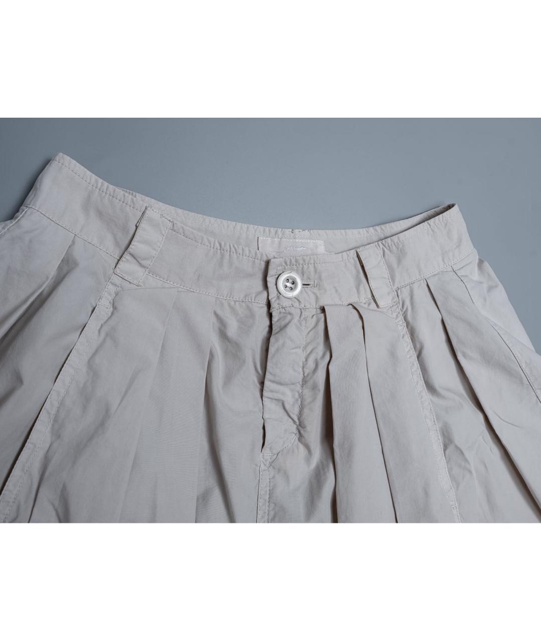 BURBERRY Бежевая хлопковая юбка мини, фото 6