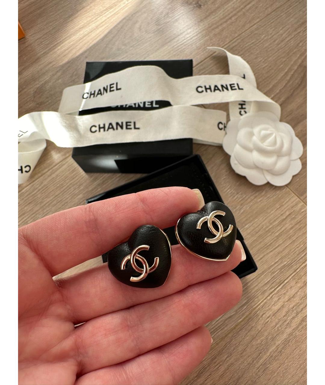 CHANEL Золотые латунные серьги, фото 5