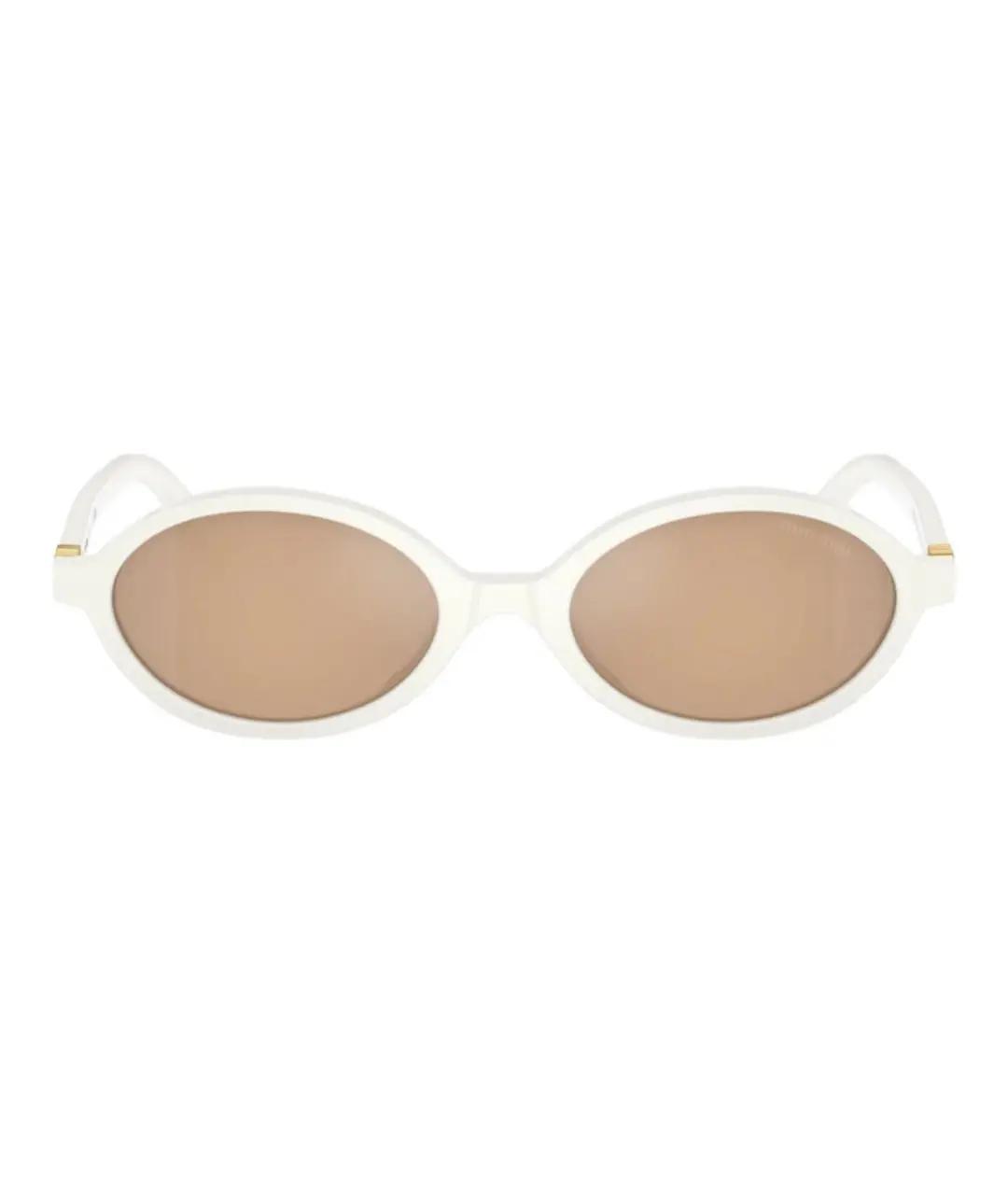 MIU MIU Белые пластиковые солнцезащитные очки, фото 2