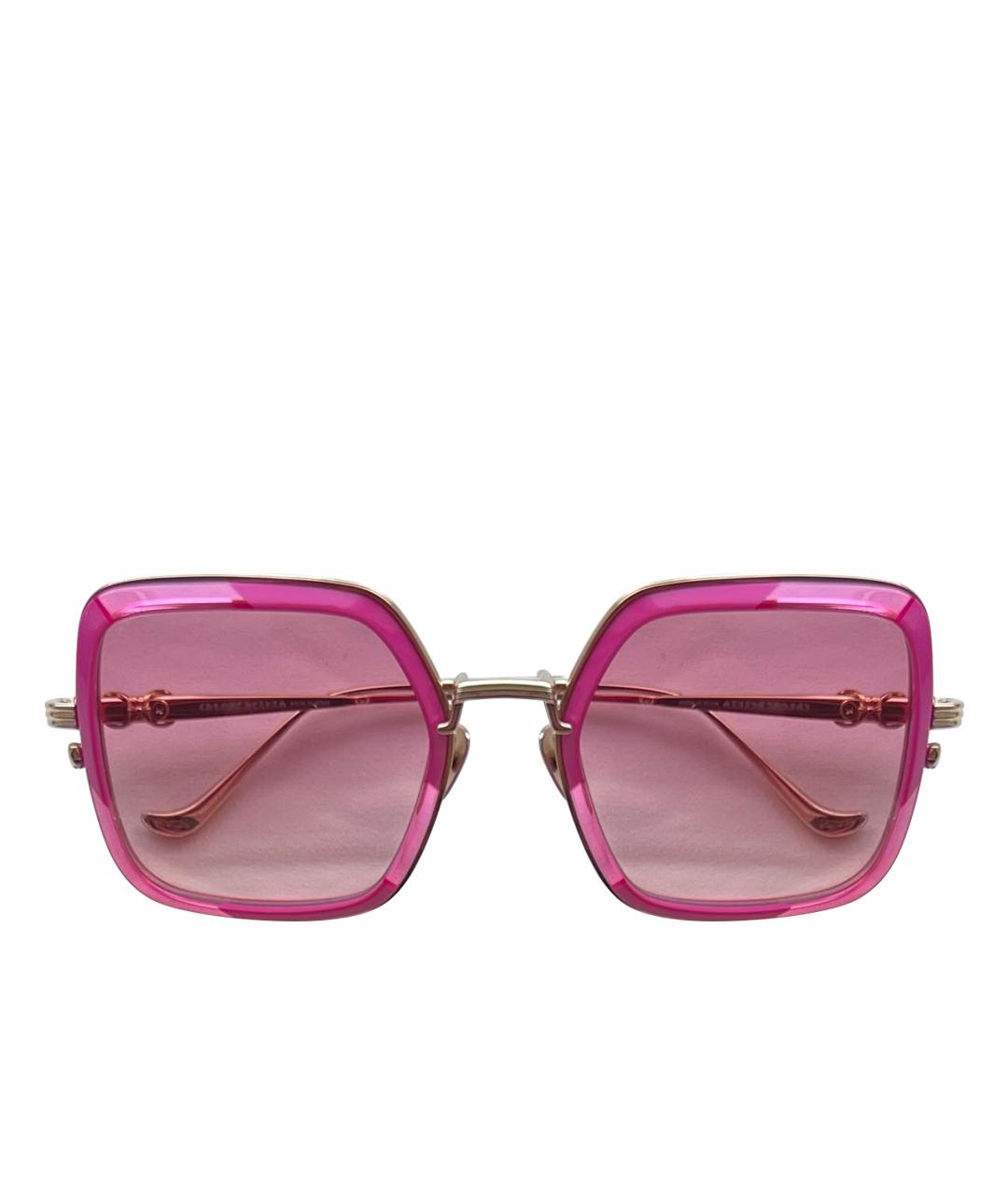 CHROME HEARTS Розовые пластиковые солнцезащитные очки, фото 1