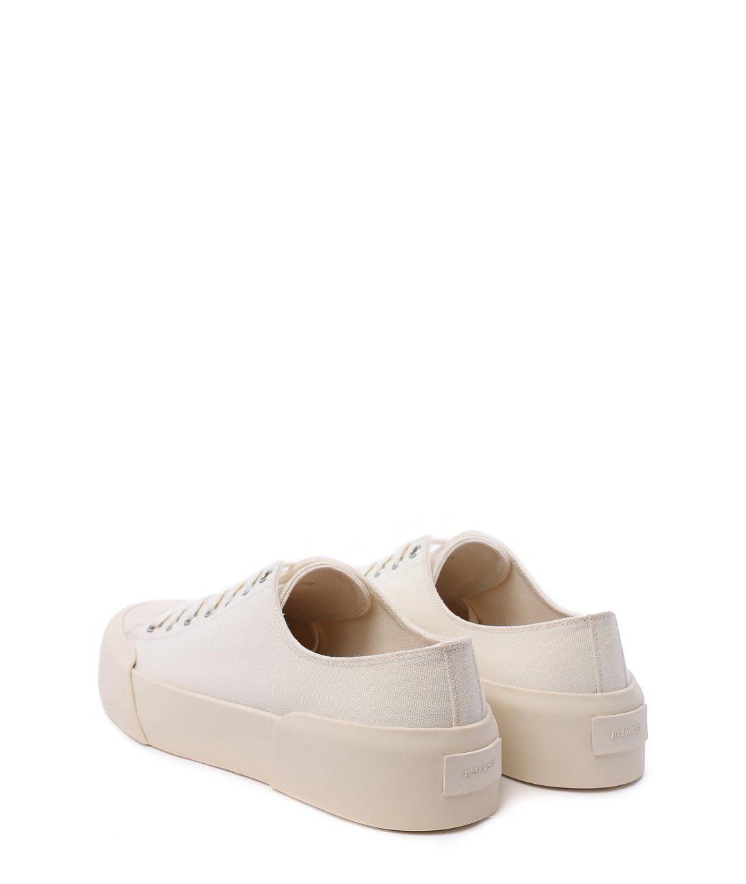 JIL SANDER Кожаные низкие кроссовки / кеды, фото 3