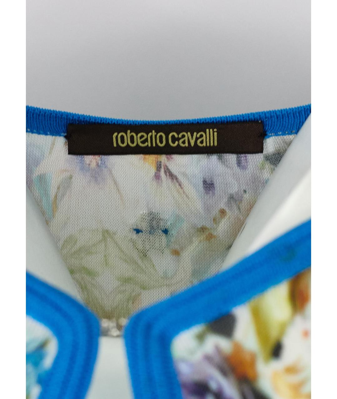 ROBERTO CAVALLI Синее вискозное платье, фото 3