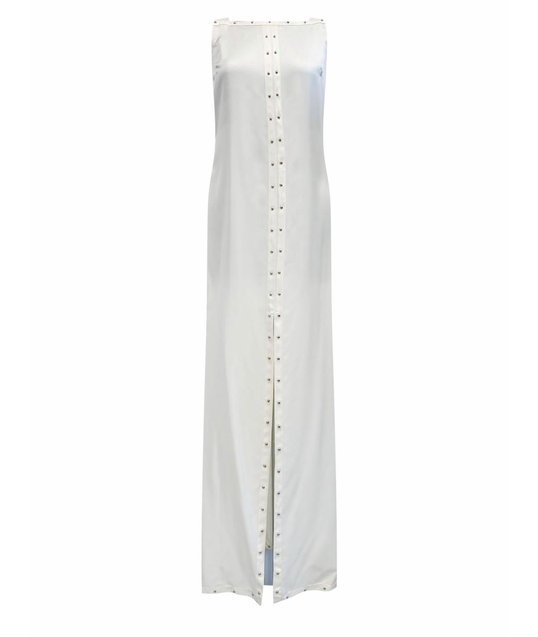 HERMES Белое шелковое повседневное платье, фото 1