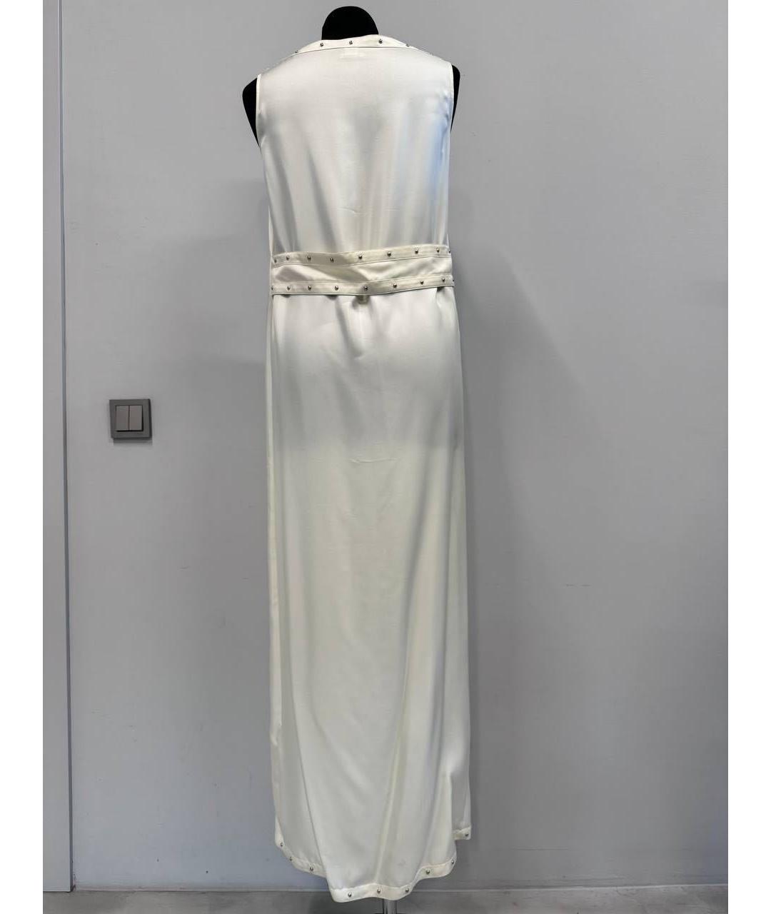 HERMES Белое шелковое повседневное платье, фото 2