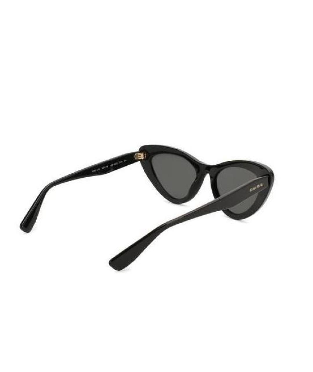 MIU MIU Черные пластиковые солнцезащитные очки, фото 2