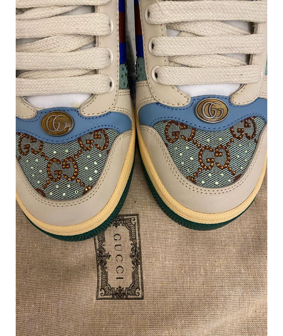 GUCCI Синие текстильные кеды, фото 6