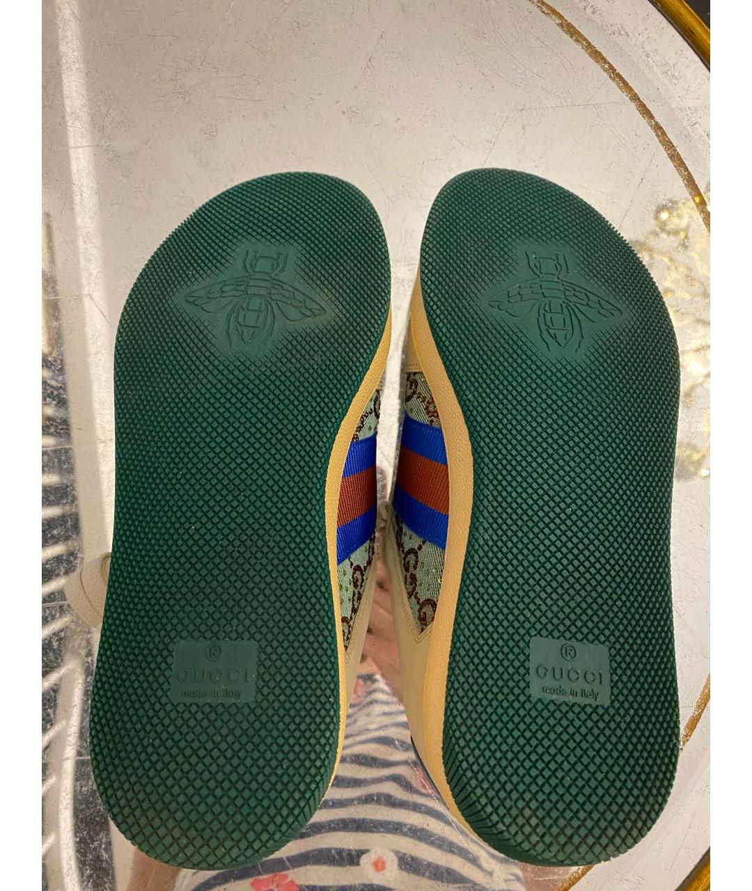 GUCCI Синие текстильные кеды, фото 5