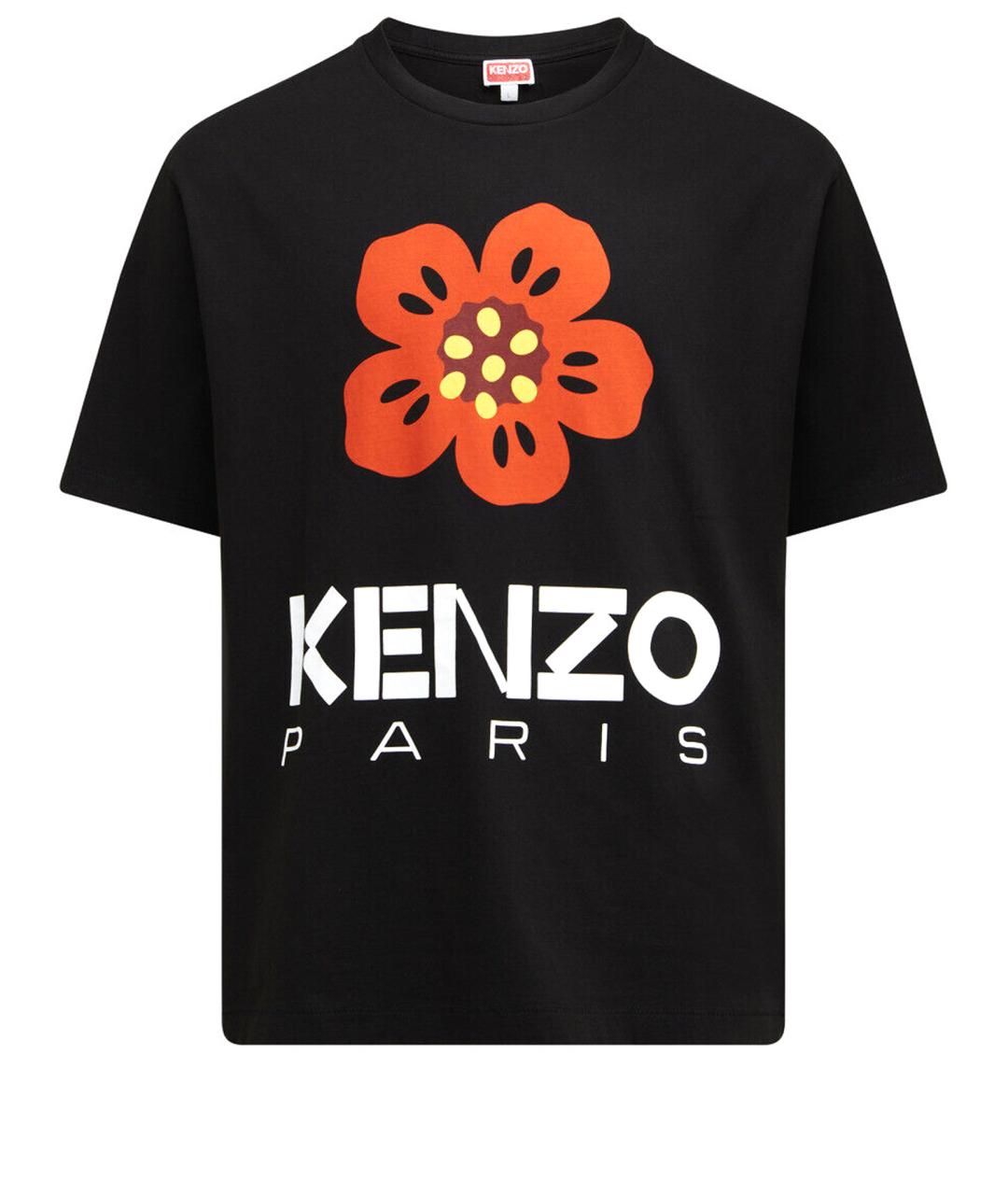 KENZO Черная хлопковая футболка, фото 1