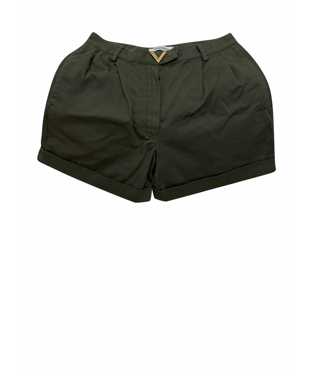 VALENTINO Зеленые хлопковые шорты, фото 1