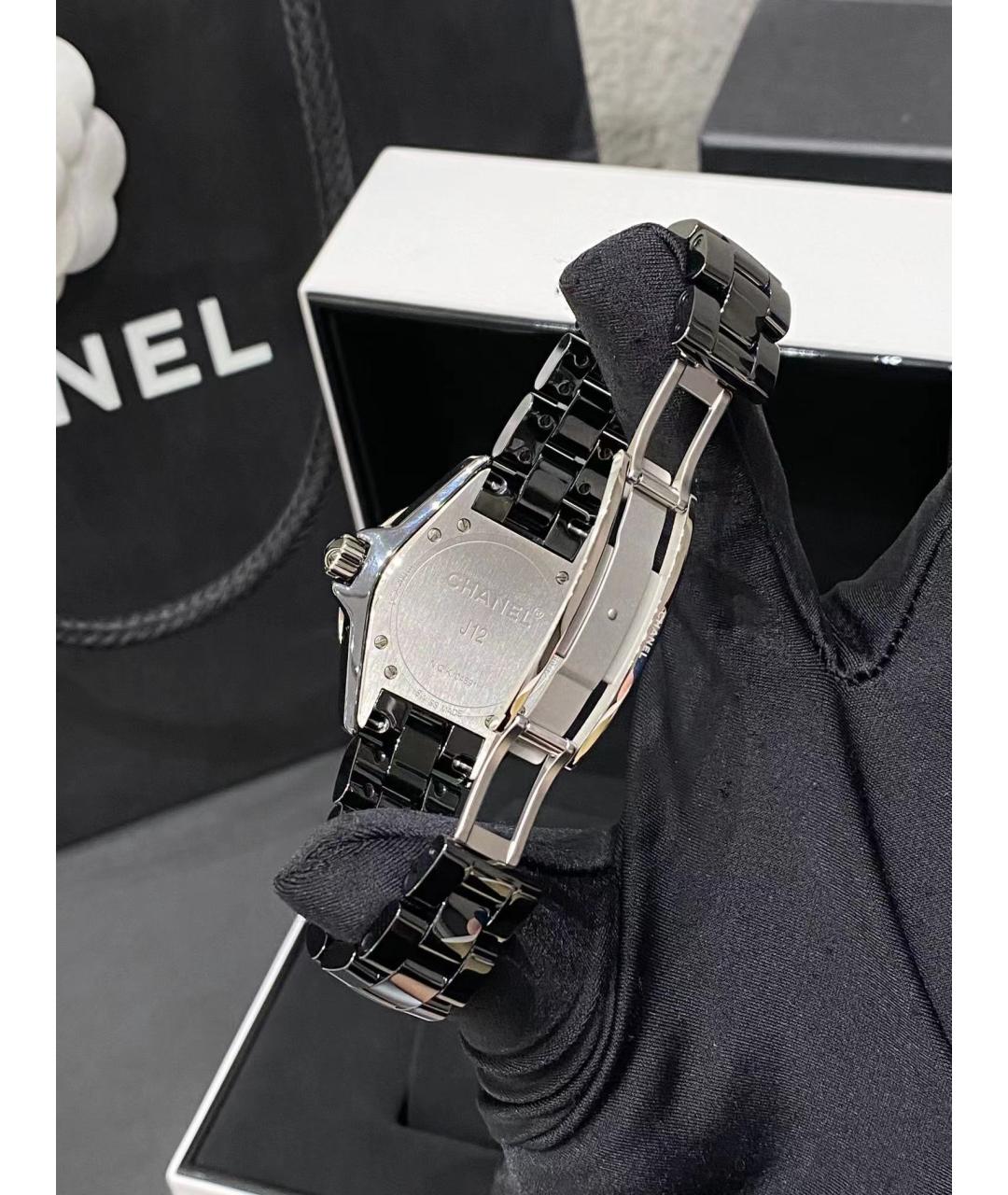 CHANEL Черные керамические часы, фото 7