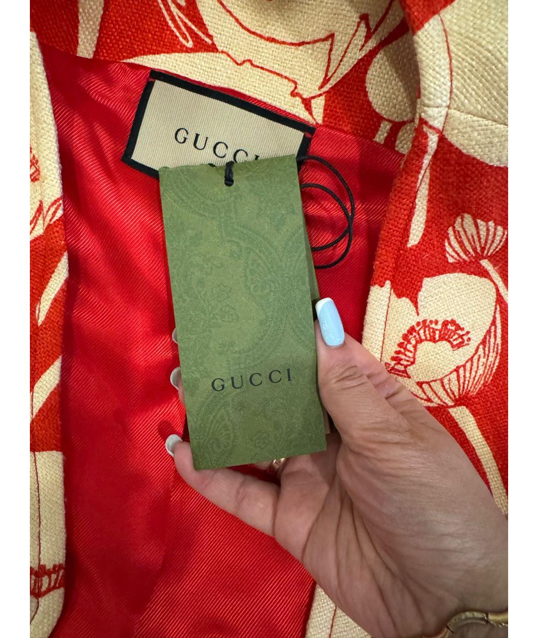 GUCCI Красный вискозный жилет, фото 4