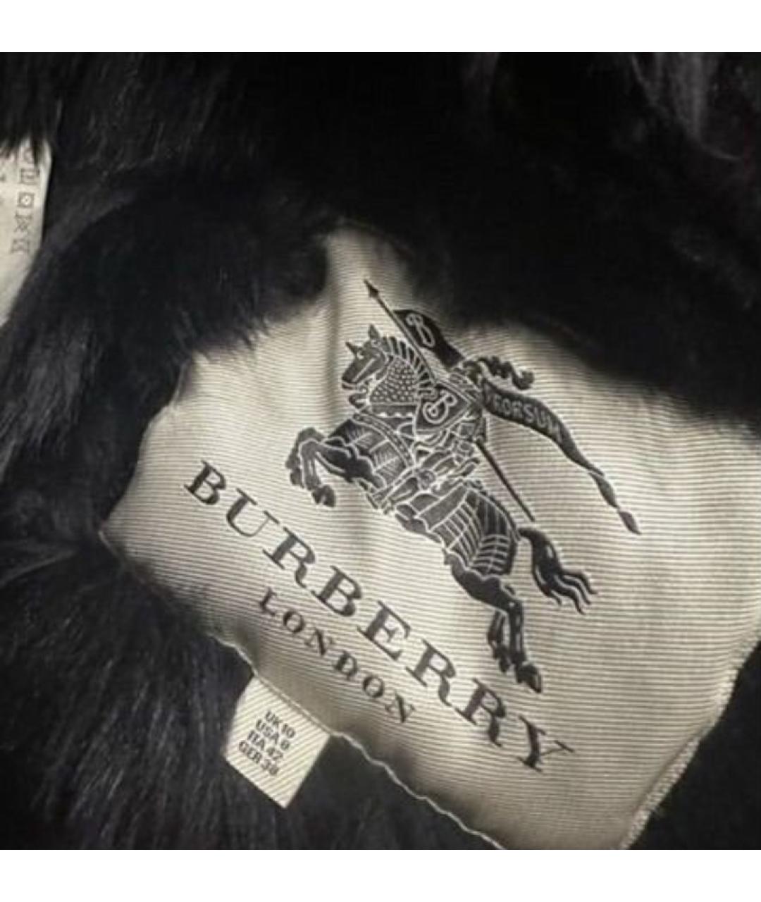 BURBERRY Черная замшевая дубленка, фото 4