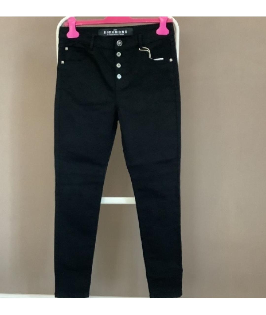 JOHN RICHMOND Черные хлопко-полиэстеровые джинсы слим, фото 8