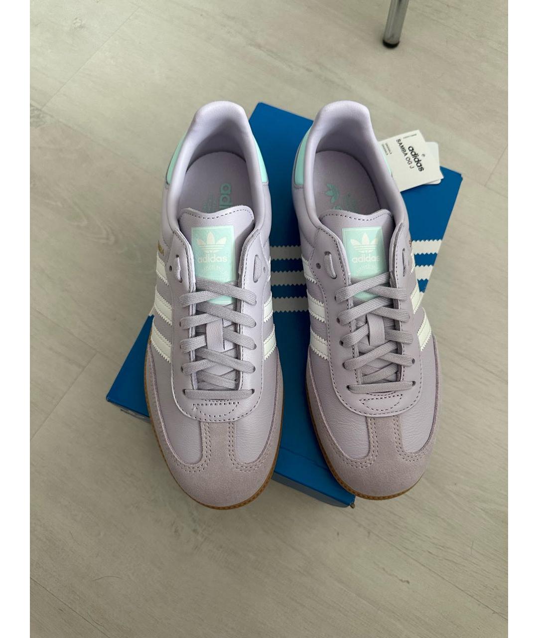 ADIDAS Желтые кожаные кеды, фото 2