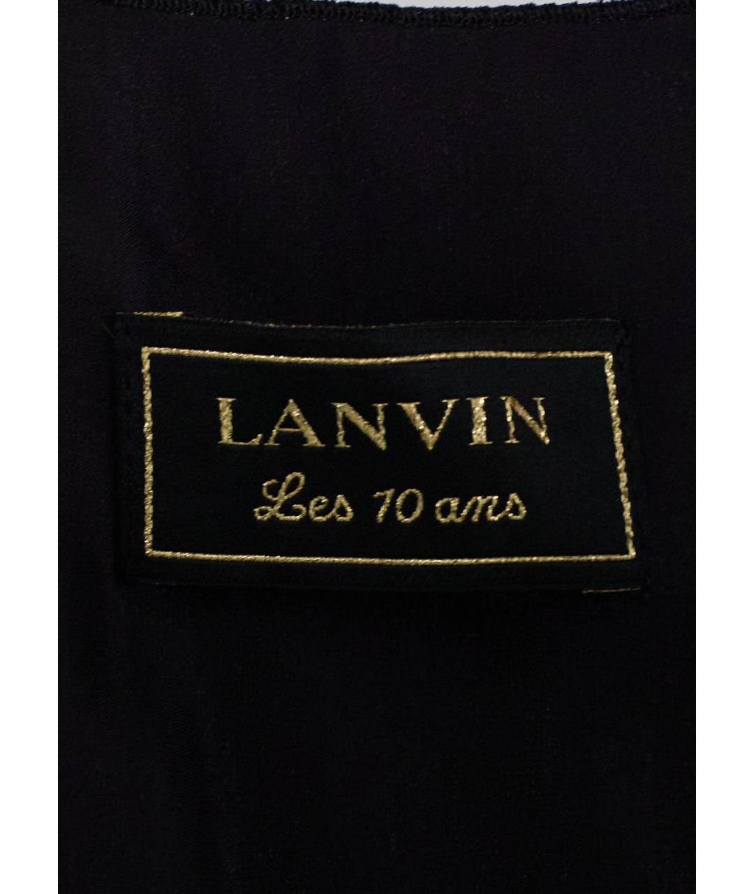 LANVIN Черное шелковое вечернее платье, фото 3