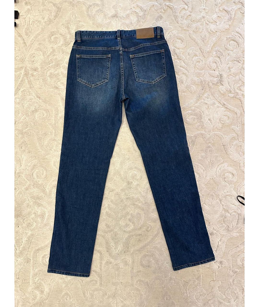 LORO PIANA Синие хлопковые джинсы, фото 2