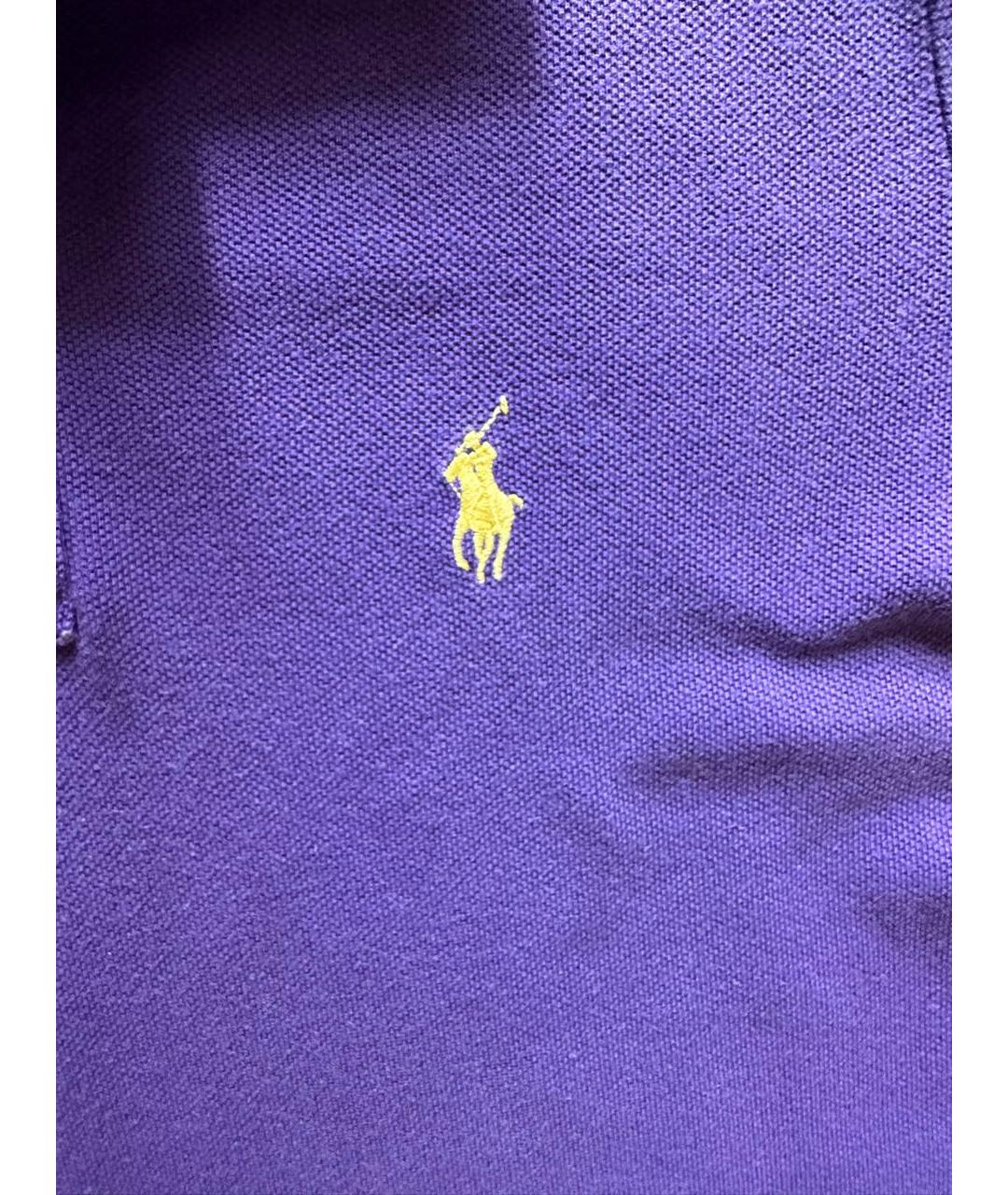 RALPH LAUREN Фиолетовая хлопковая футболка, фото 2