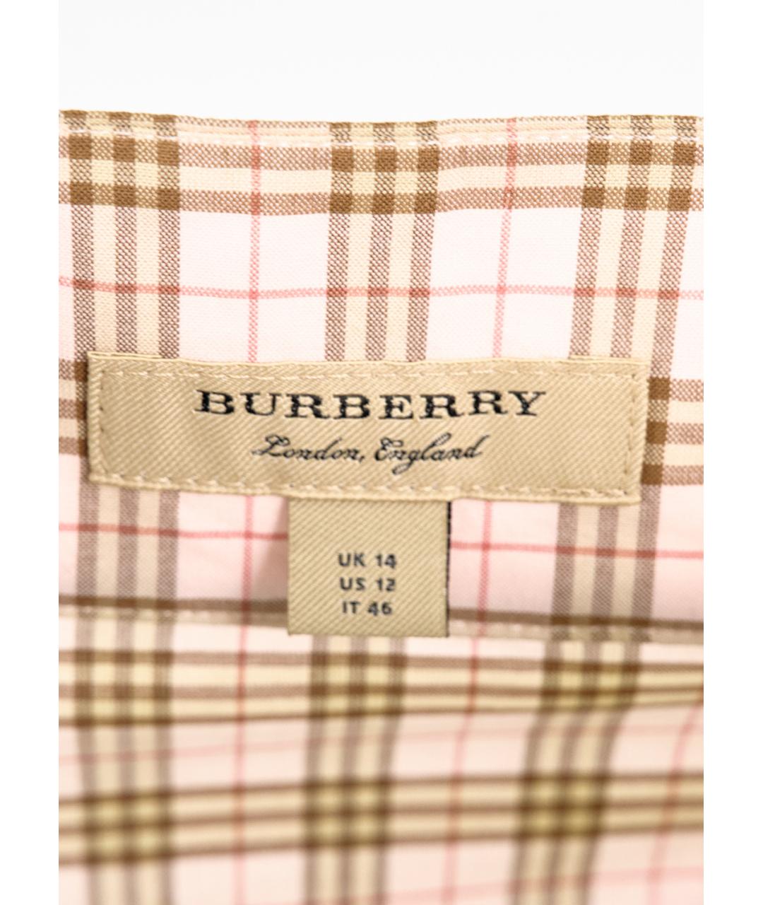 BURBERRY Бежевое хлопковое повседневное платье, фото 3