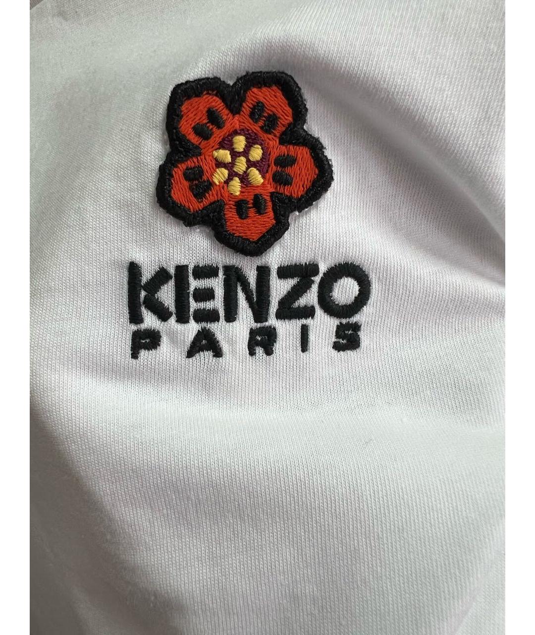 KENZO Белая хлопковая футболка, фото 4