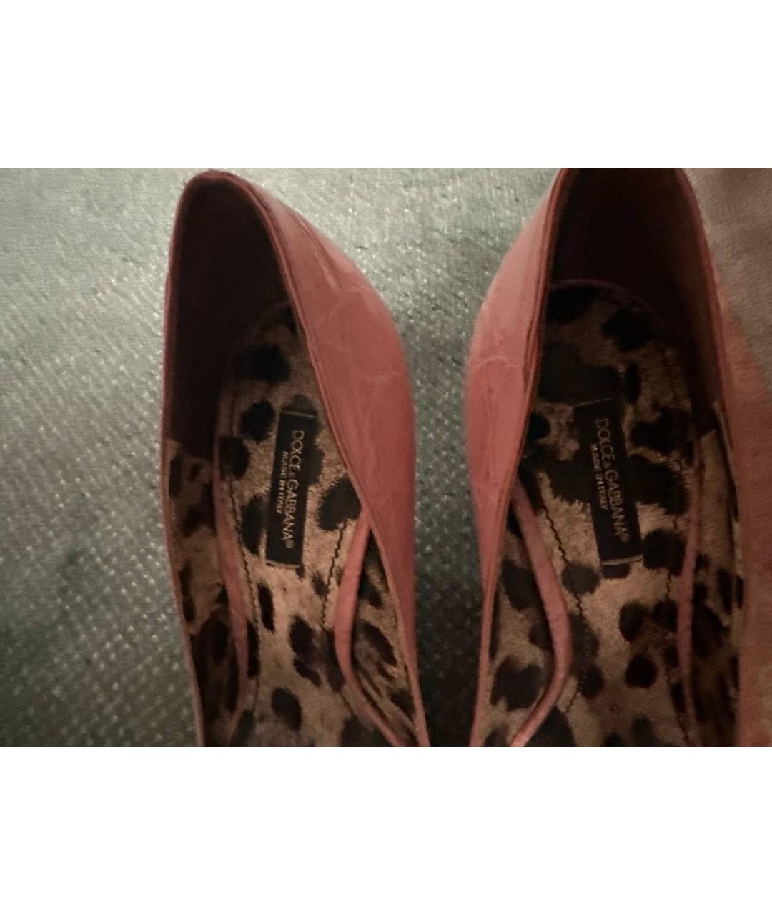 DOLCE&GABBANA Розовые туфли из экзотической кожи, фото 3