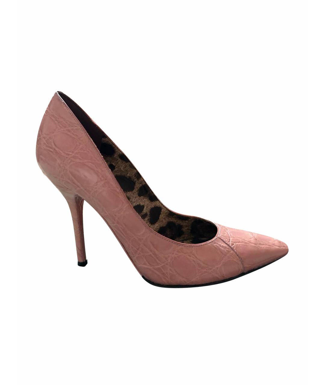 DOLCE&GABBANA Розовые туфли из экзотической кожи, фото 1