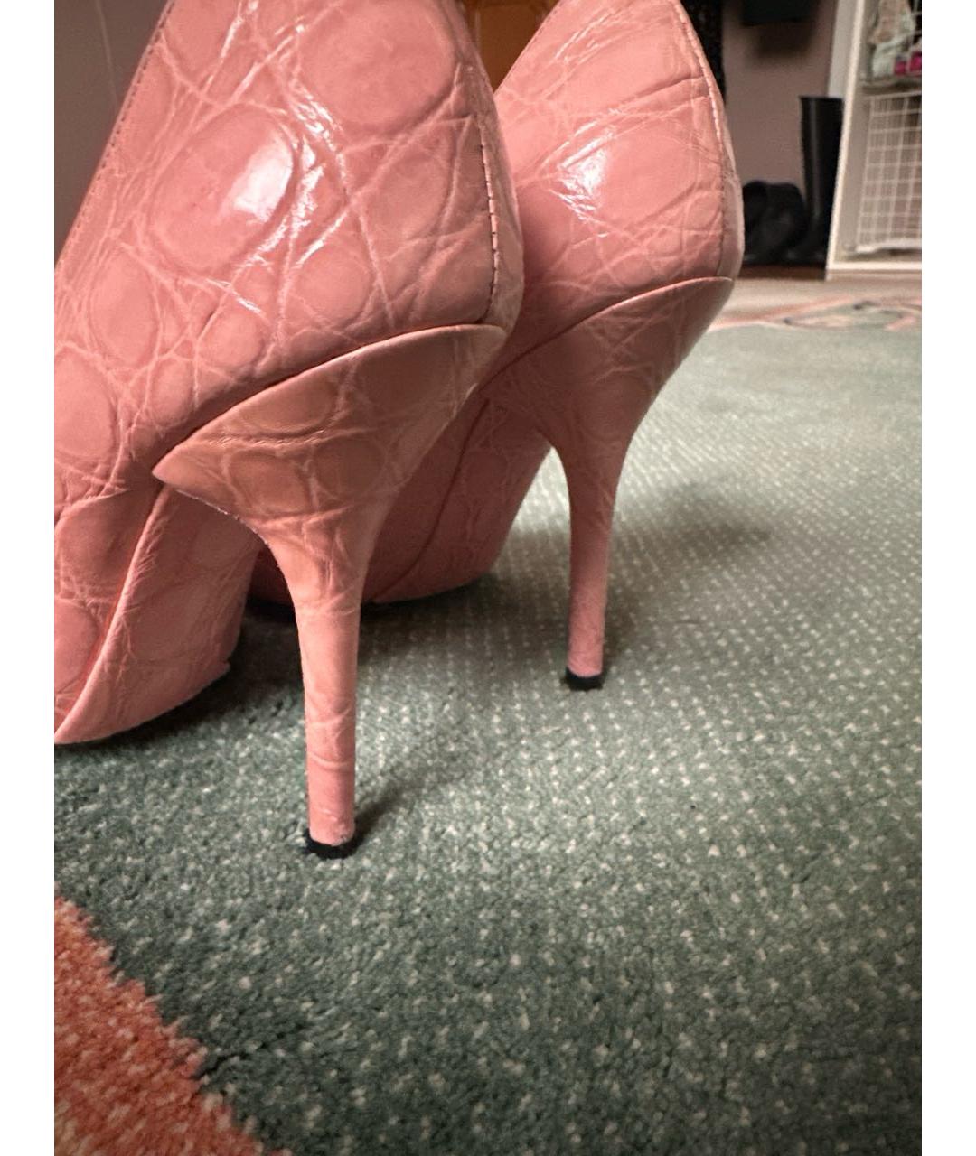 DOLCE&GABBANA Розовые туфли из экзотической кожи, фото 5