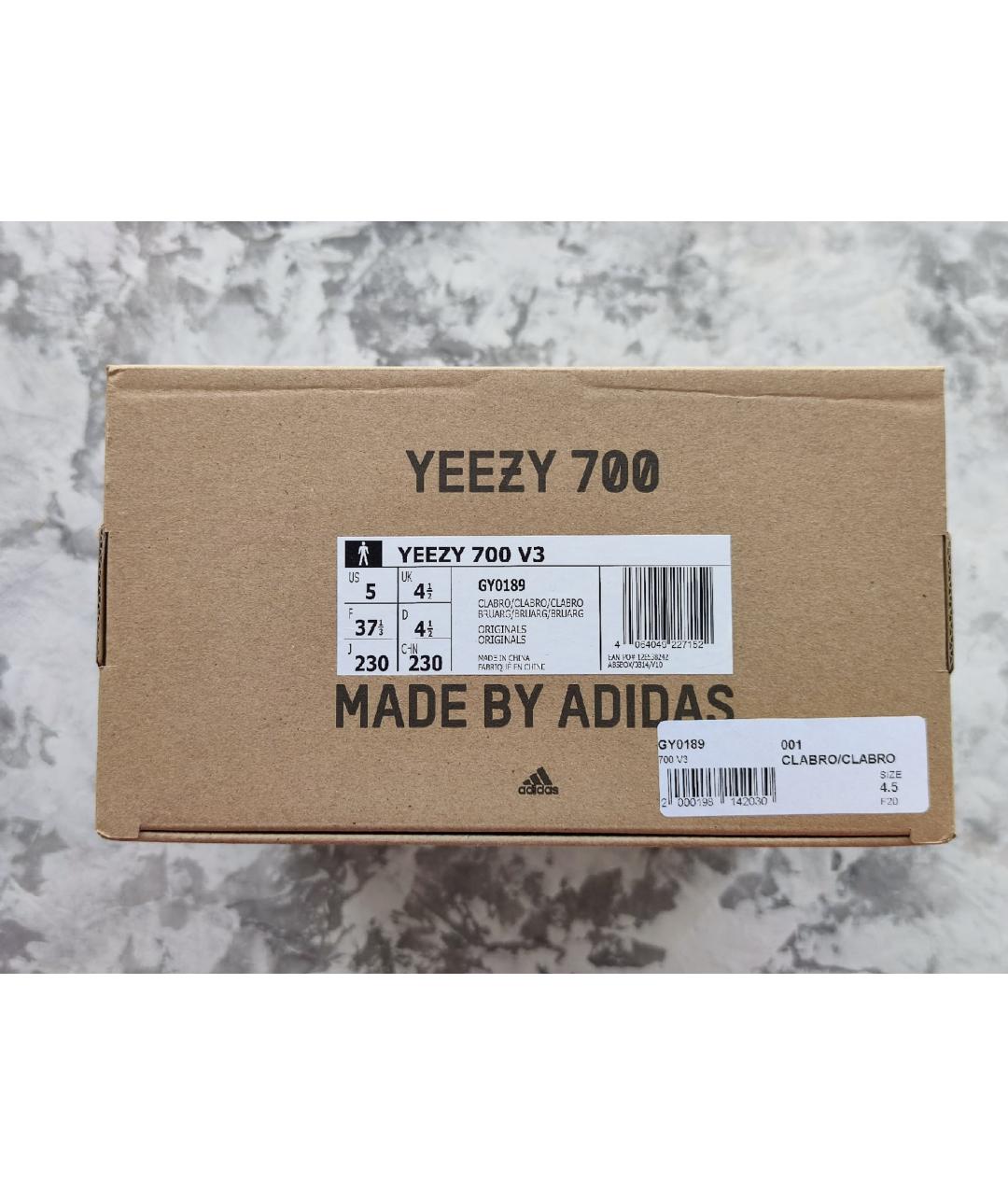 ADIDAS YEEZY Черные текстильные кроссовки, фото 3