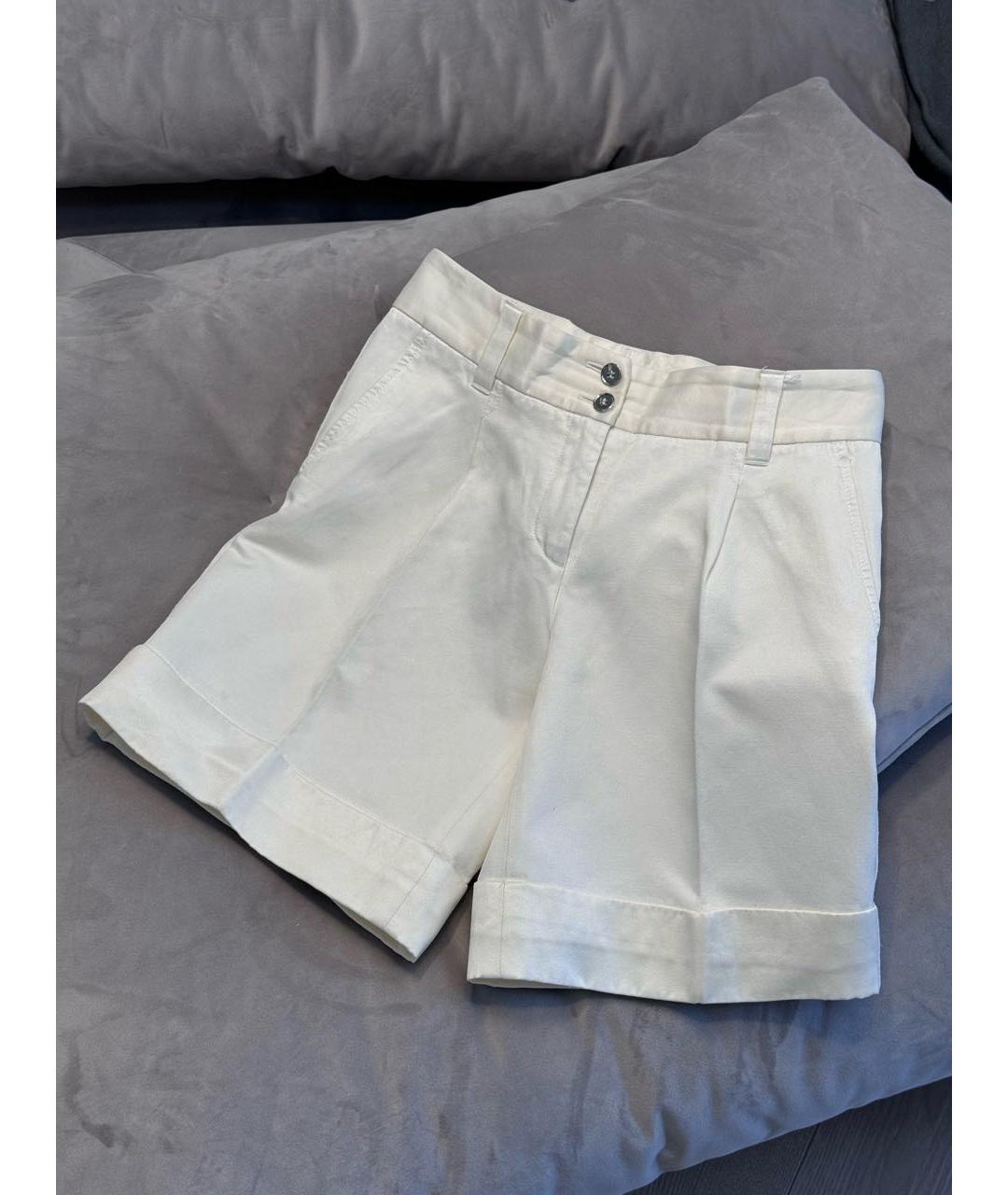 DOLCE&GABBANA Белые хлопковые шорты, фото 7