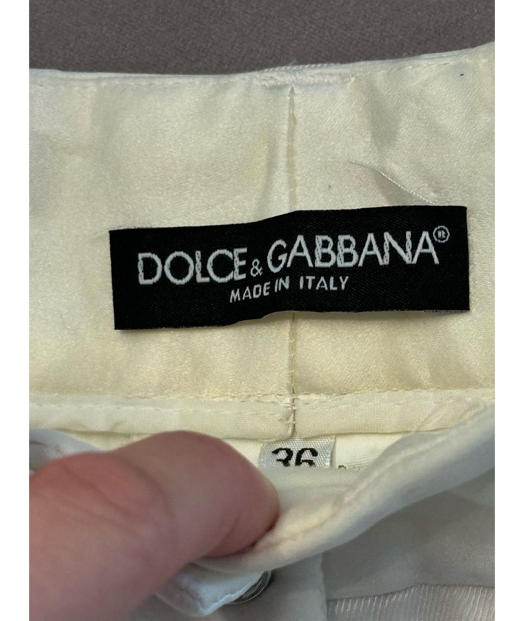 DOLCE&GABBANA Белые хлопковые шорты, фото 4