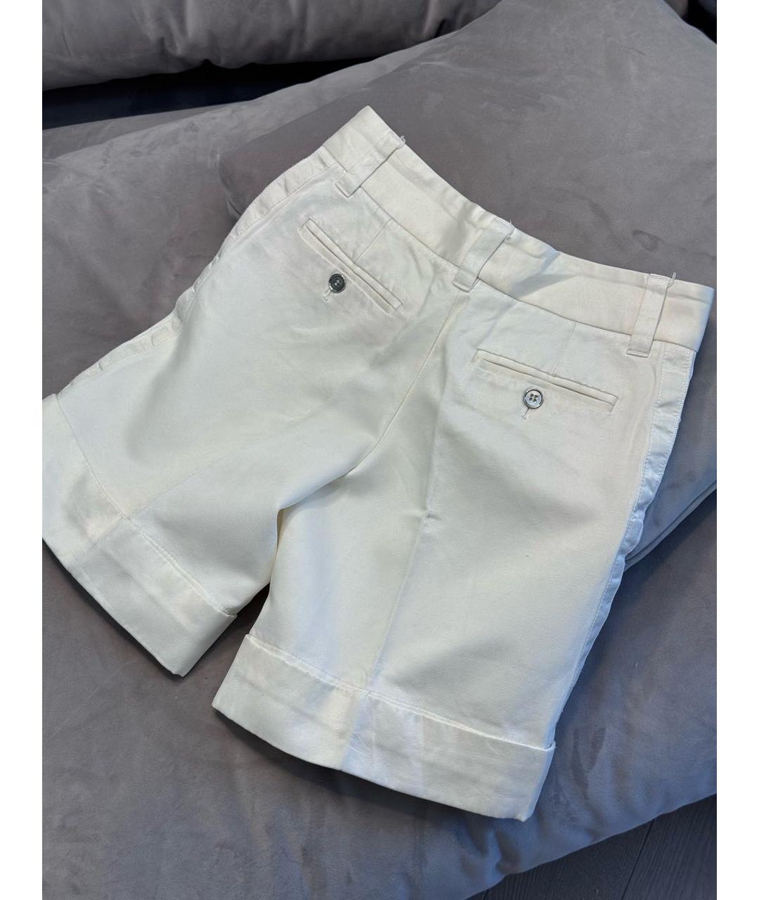 DOLCE&GABBANA Белые хлопковые шорты, фото 5