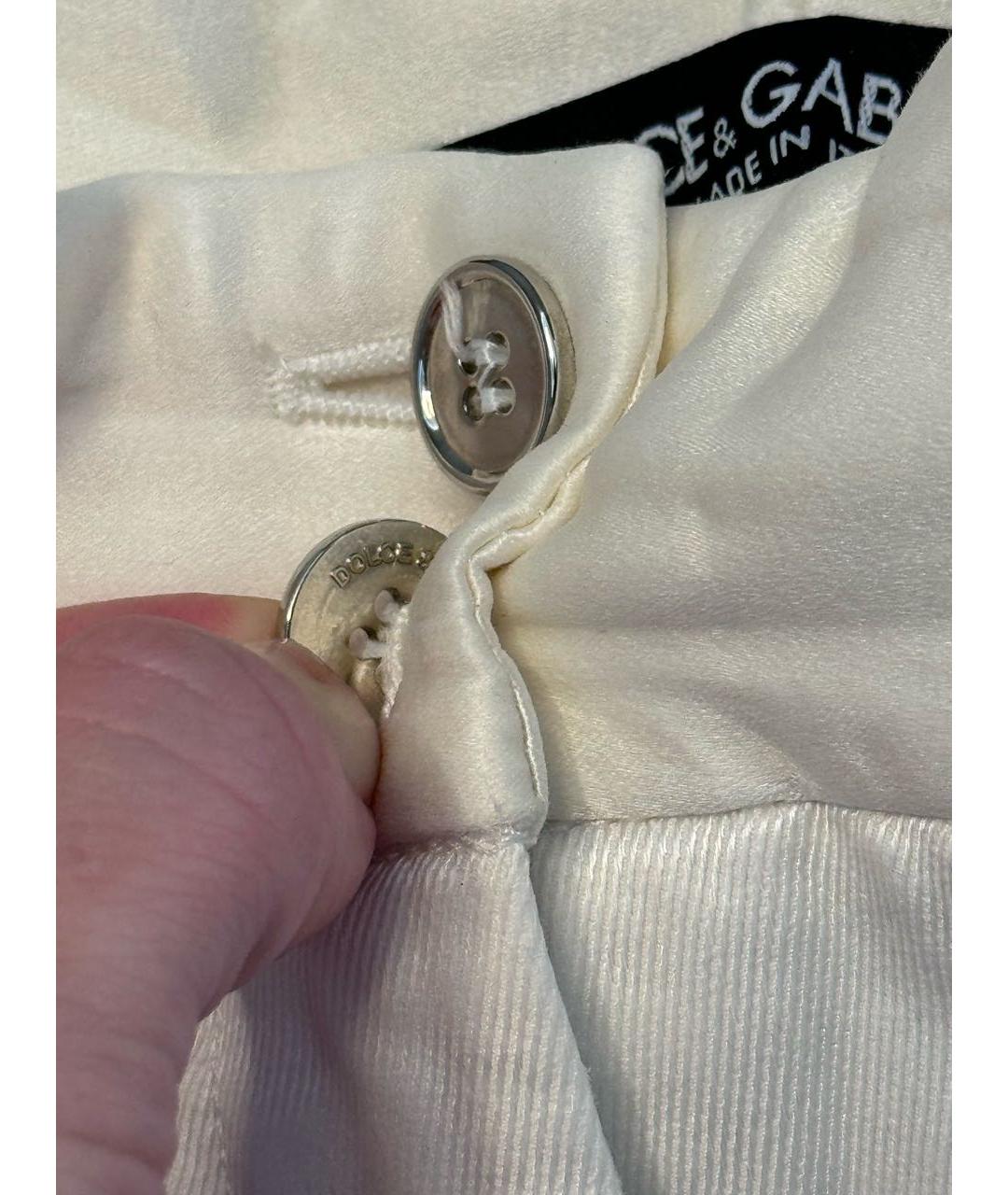 DOLCE&GABBANA Белые хлопковые шорты, фото 3