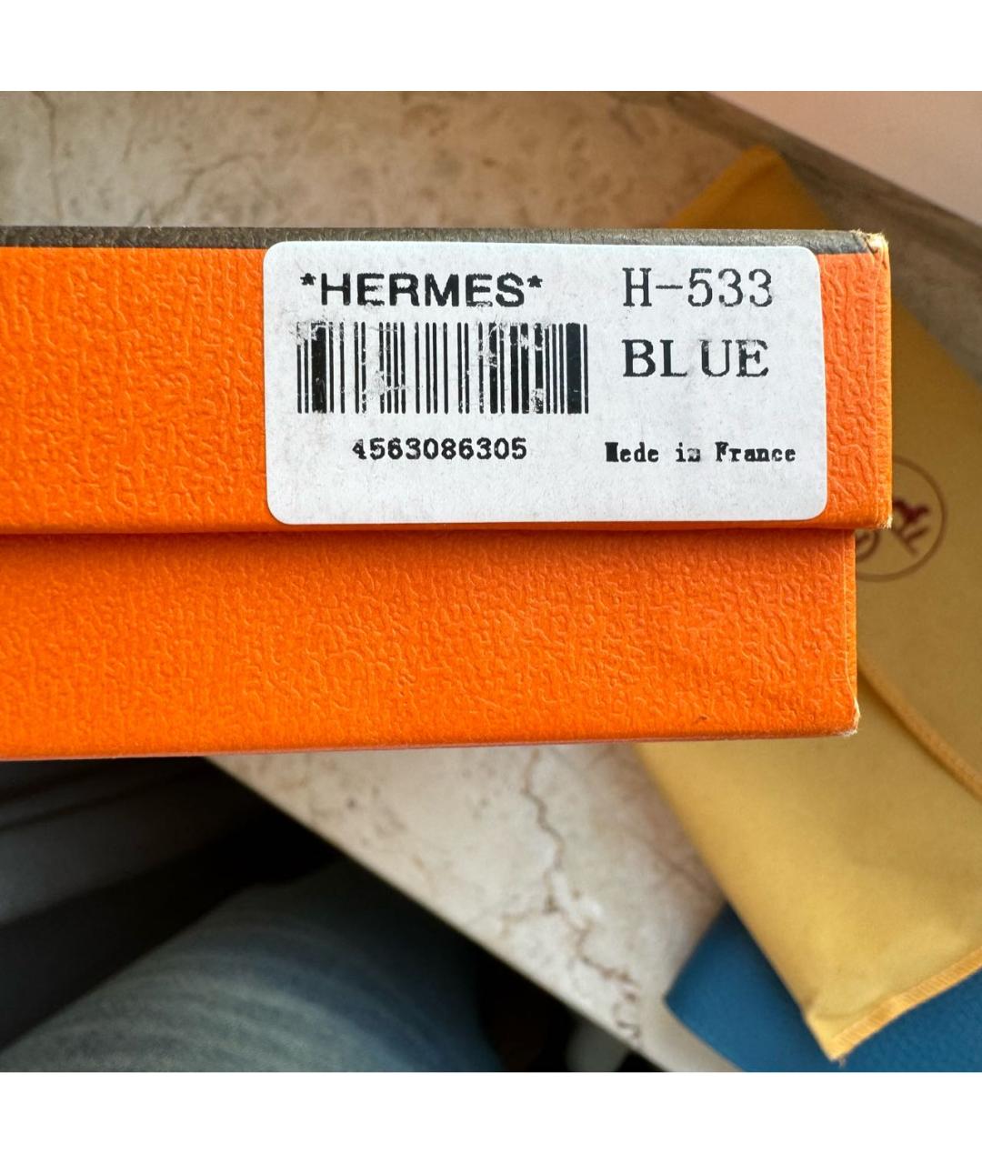 HERMES Синий кожаный кошелек, фото 6