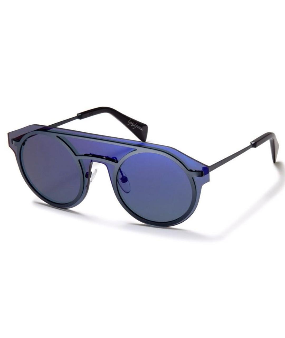 YOHJI YAMAMOTO Синие металлические солнцезащитные очки, фото 1