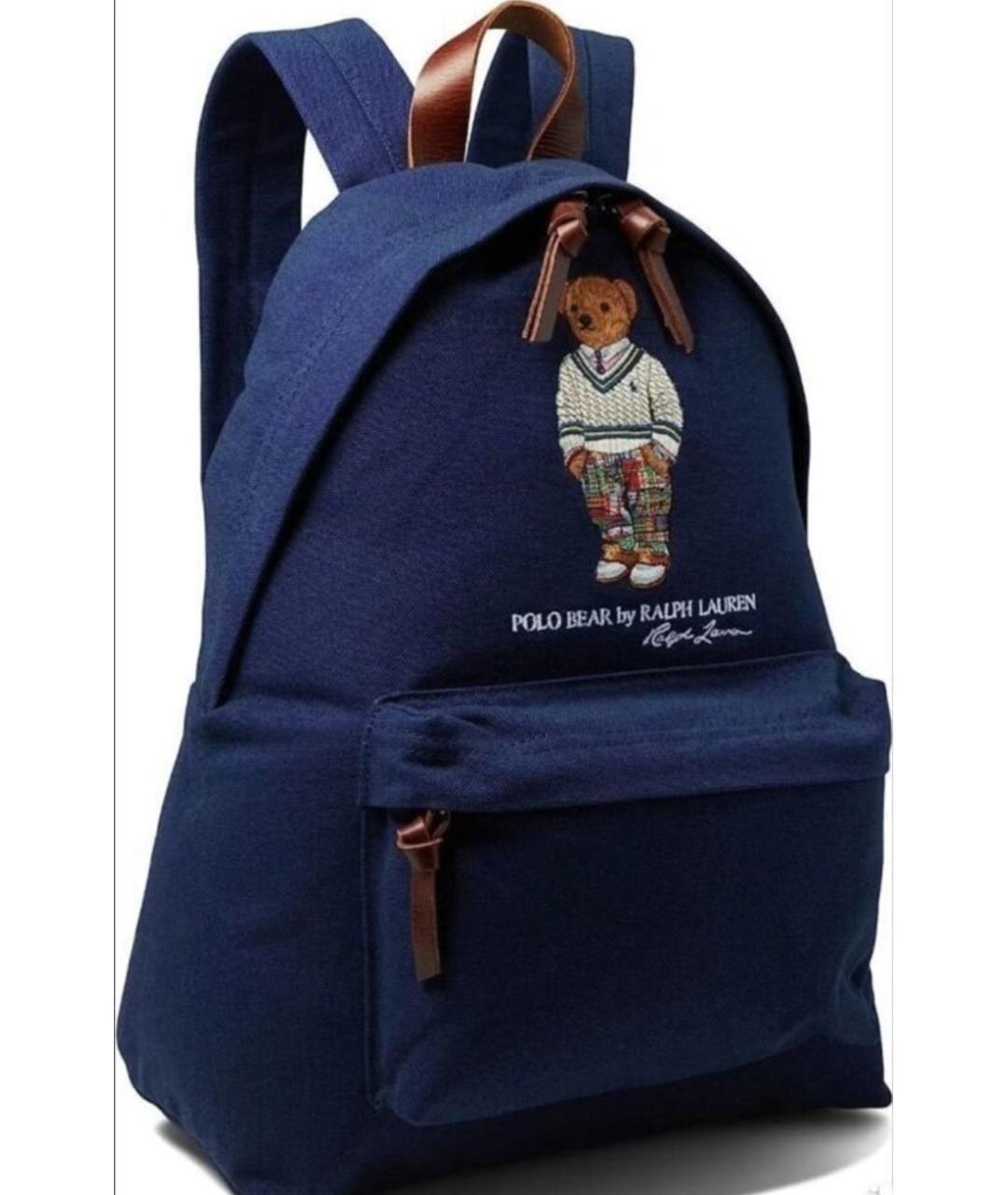 POLO RALPH LAUREN Синий хлопковый рюкзак, фото 10