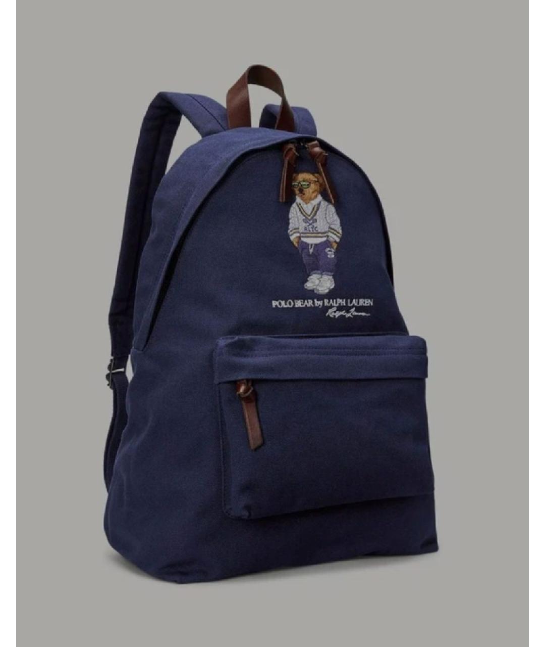 POLO RALPH LAUREN Синий хлопковый рюкзак, фото 2