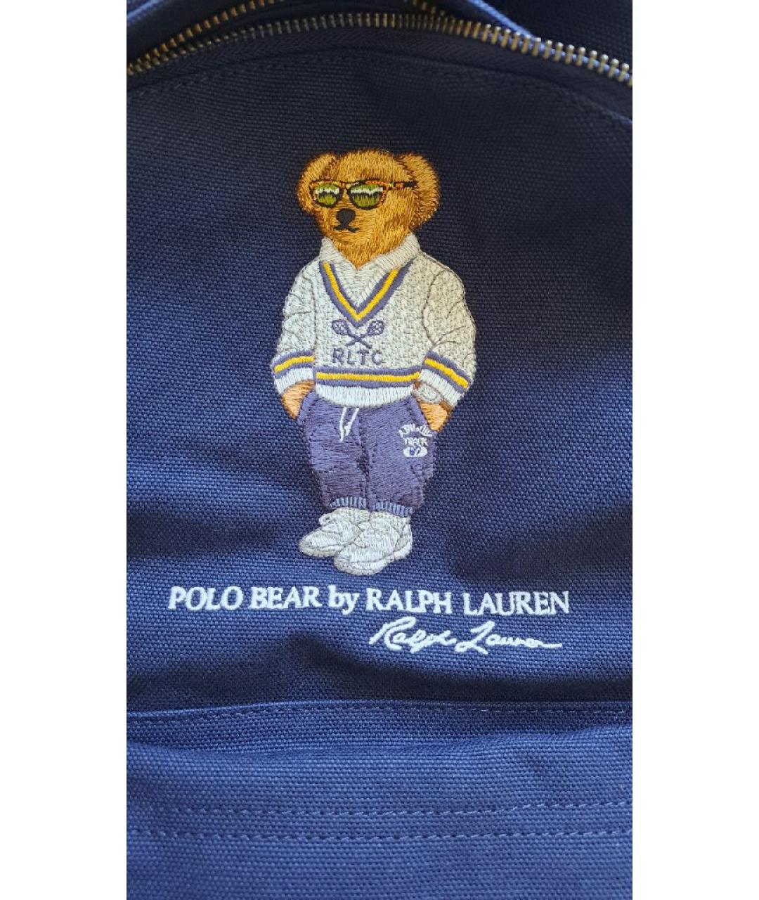 POLO RALPH LAUREN Синий хлопковый рюкзак, фото 6