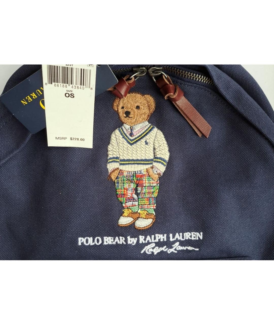 POLO RALPH LAUREN Синий хлопковый рюкзак, фото 7