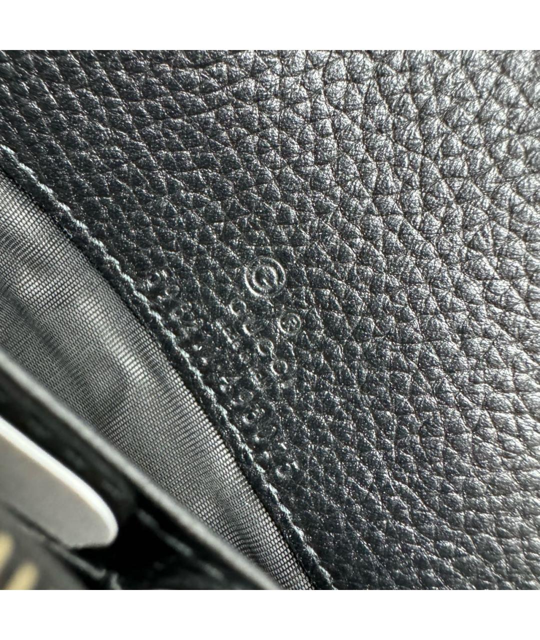 GUCCI Черная кожаная сумка через плечо, фото 7