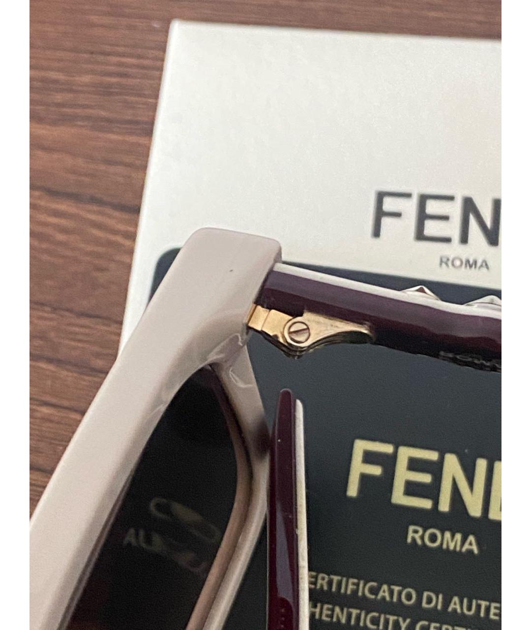 FENDI Коралловые пластиковые солнцезащитные очки, фото 3