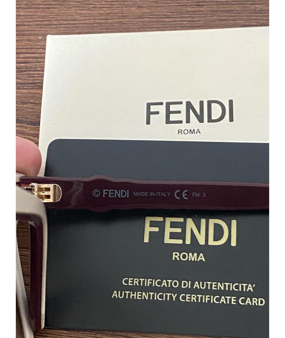 FENDI Коралловые пластиковые солнцезащитные очки, фото 4