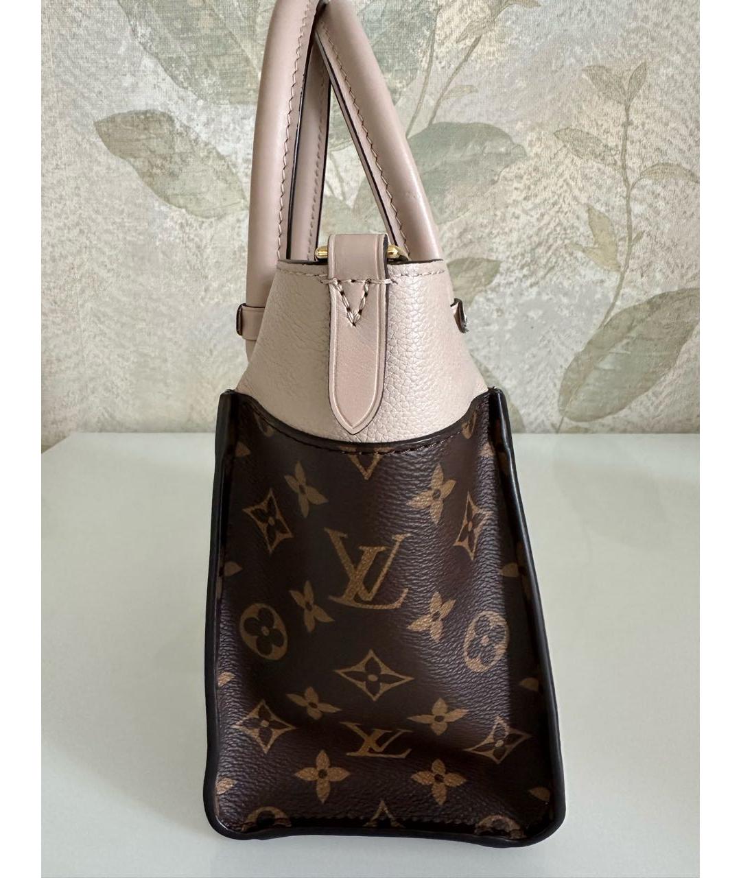 LOUIS VUITTON Бежевая кожаная сумка через плечо, фото 2