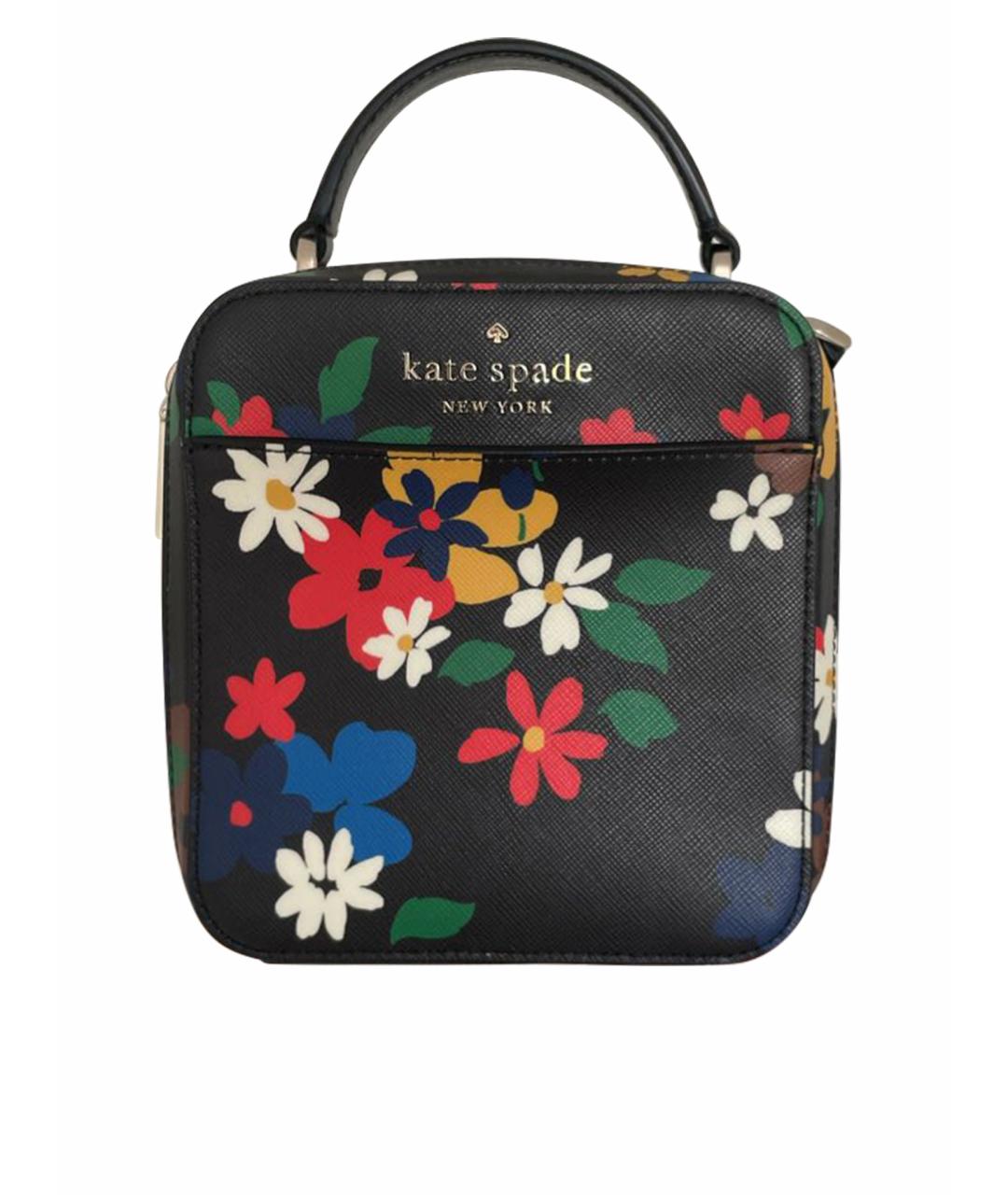 KATE SPADE Черная кожаная сумка с короткими ручками, фото 1