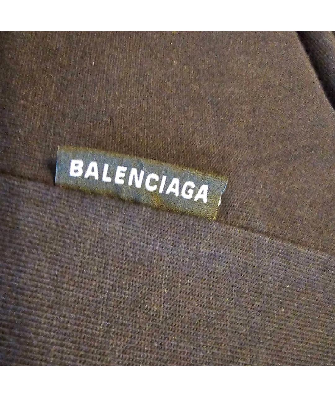 BALENCIAGA Черная хлопковая футболка, фото 5